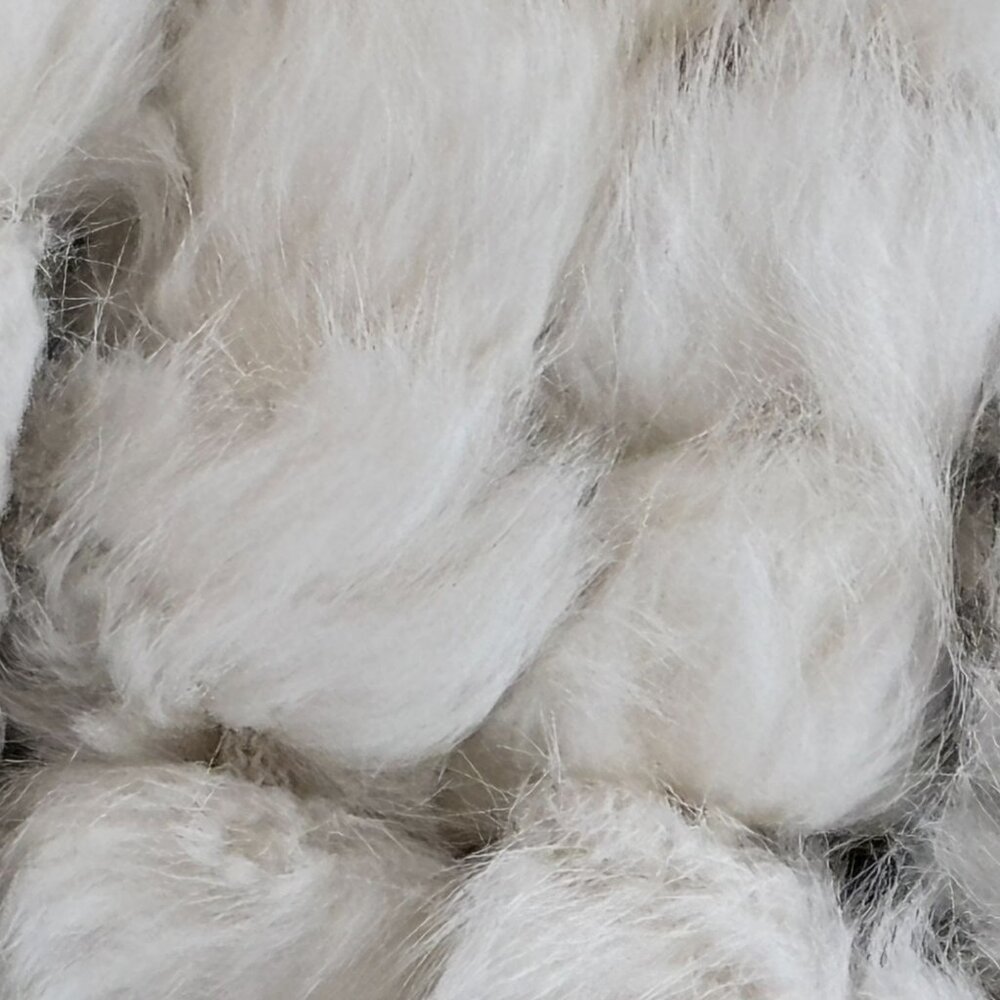 Cejon Rabbit Fur Scarf Winter White Soft Luxurious Accessory Pom Pom 54 x 5 inch - Picture 5 of 8